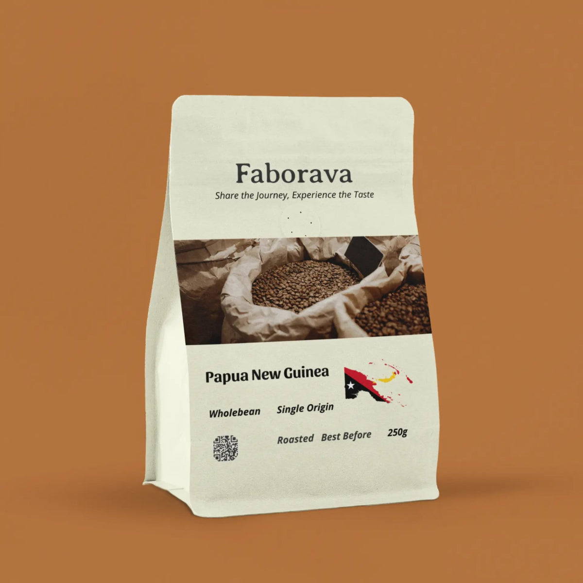 Papua New Guinea Bunum - Wo Estate – Single - Origin Coffee, Full - Bodied Roast - Faborava